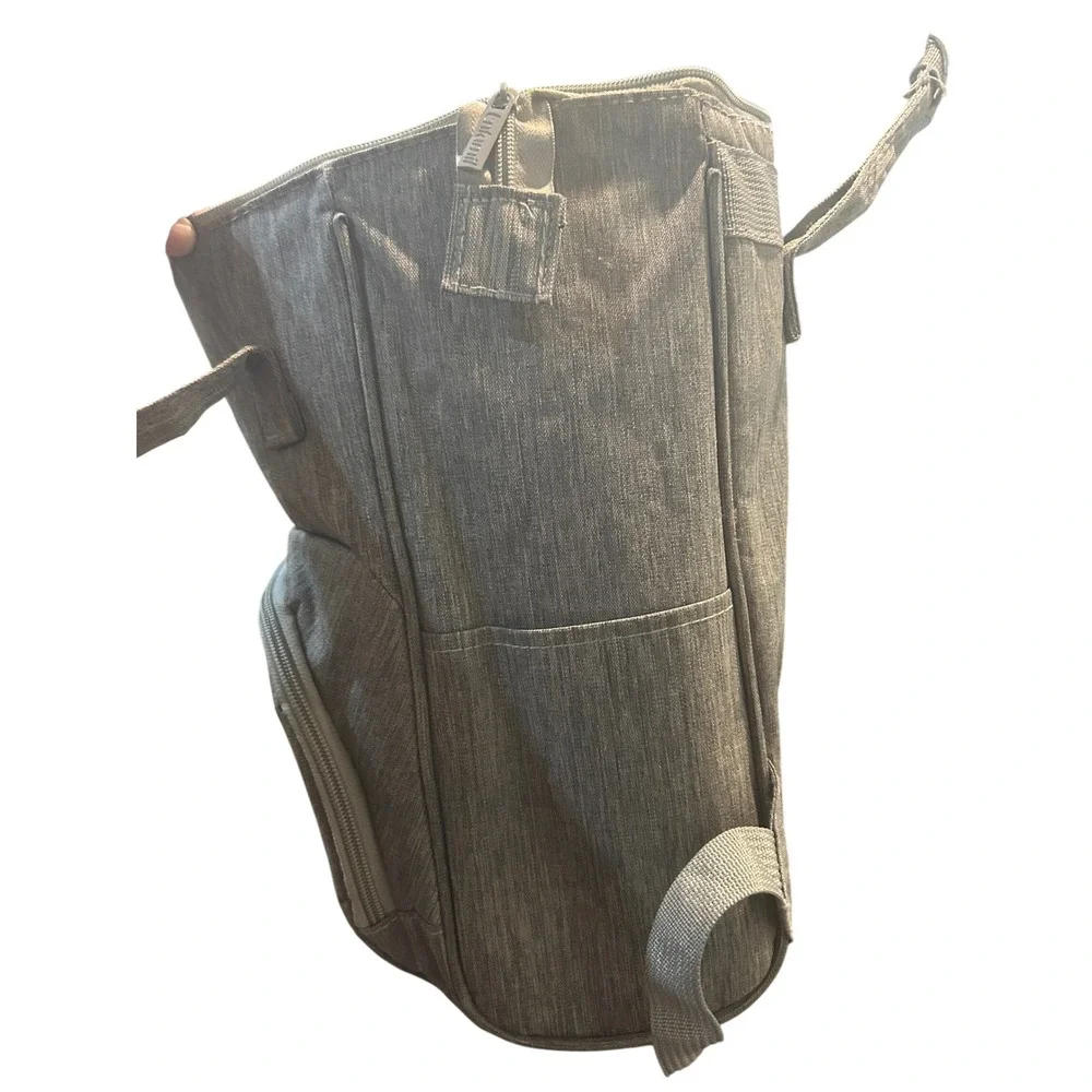 Convertible Diaper Bag Backpack Tote Shoulder Bag‎ Gray Baby Travel